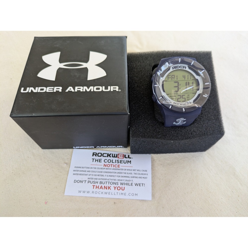 Rockwell Coliseum Digital Watch Navy Blue US Navy Under Armour 100M Box NEW